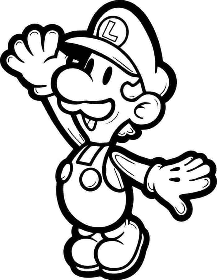 Mario Luigi Coloring Pages