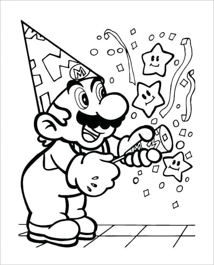 Mario Party Coloring Pages