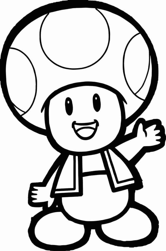 Mario Toad Coloring Pages