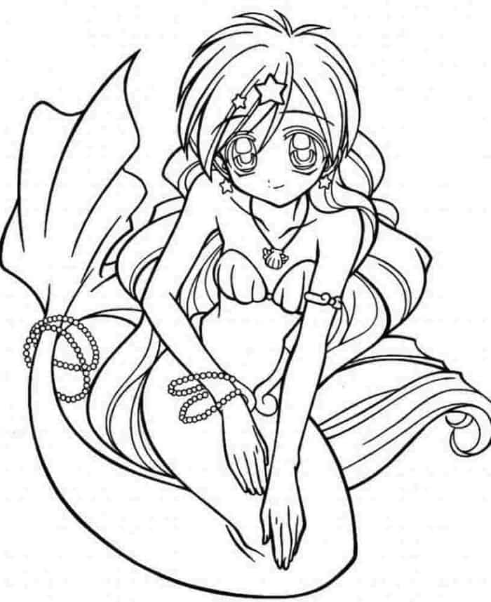 Mermaid Coloring Pages For Teens