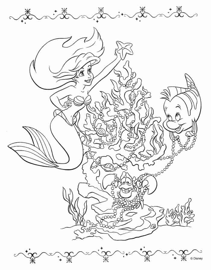 Mermaid Princess Coloring Pages