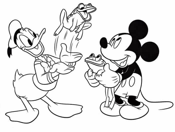 Mickey Mouse Donald Duck Coloring Pages Minnie Mouse