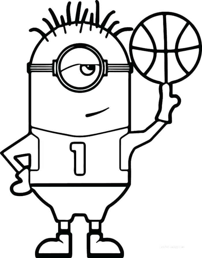 Minion Basketball Coloring Pages