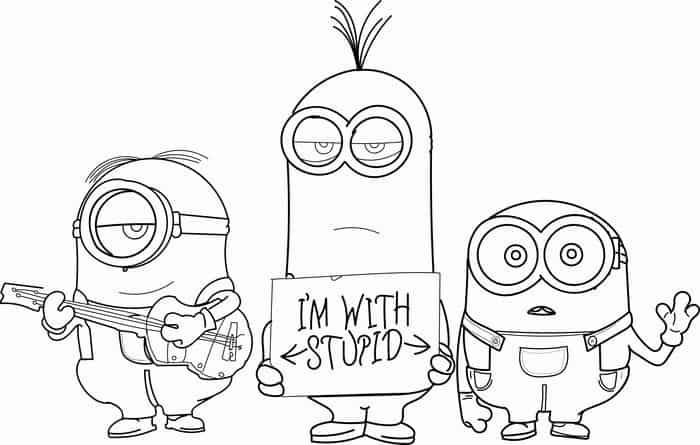 Minion Coloring Pages Kevin