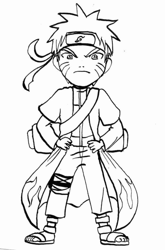 Naruto Coloring Pages Chibi 9 Tail