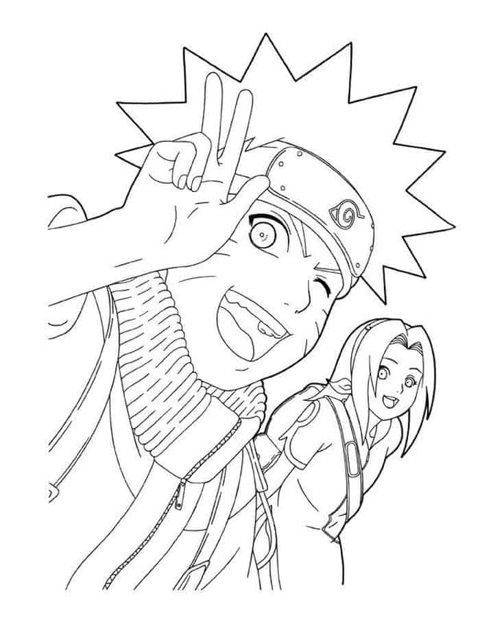 Naruto Coloring Pages Detaled
