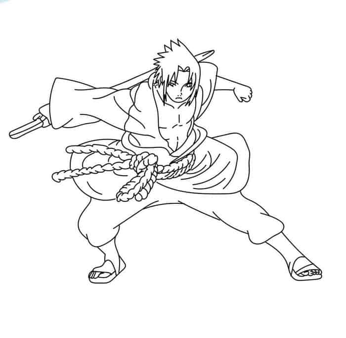 Naruto Coloring Pages Sasuke