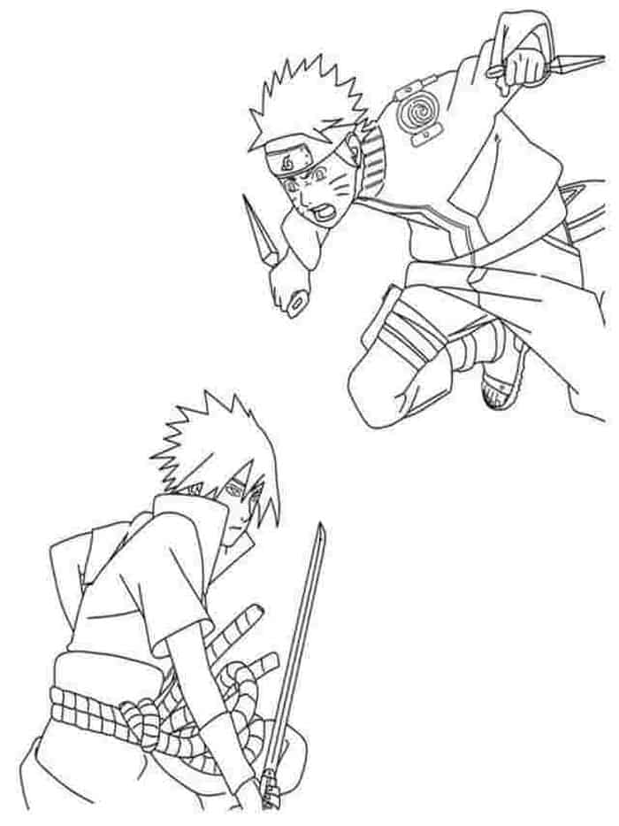Naruto Sasuke Coloring Pages