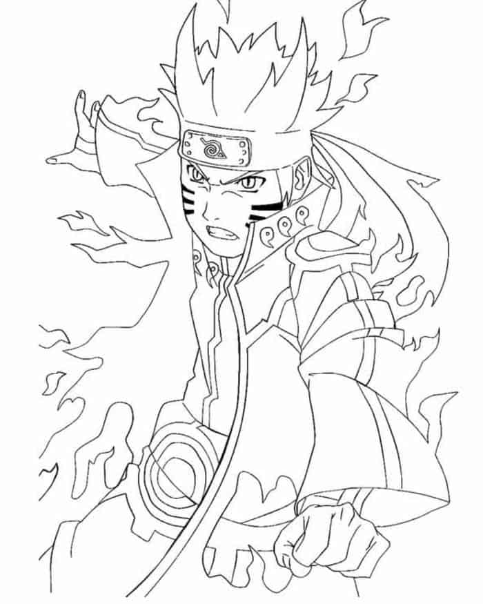 Naruto Shippuden Nine Tails Coloring Pages