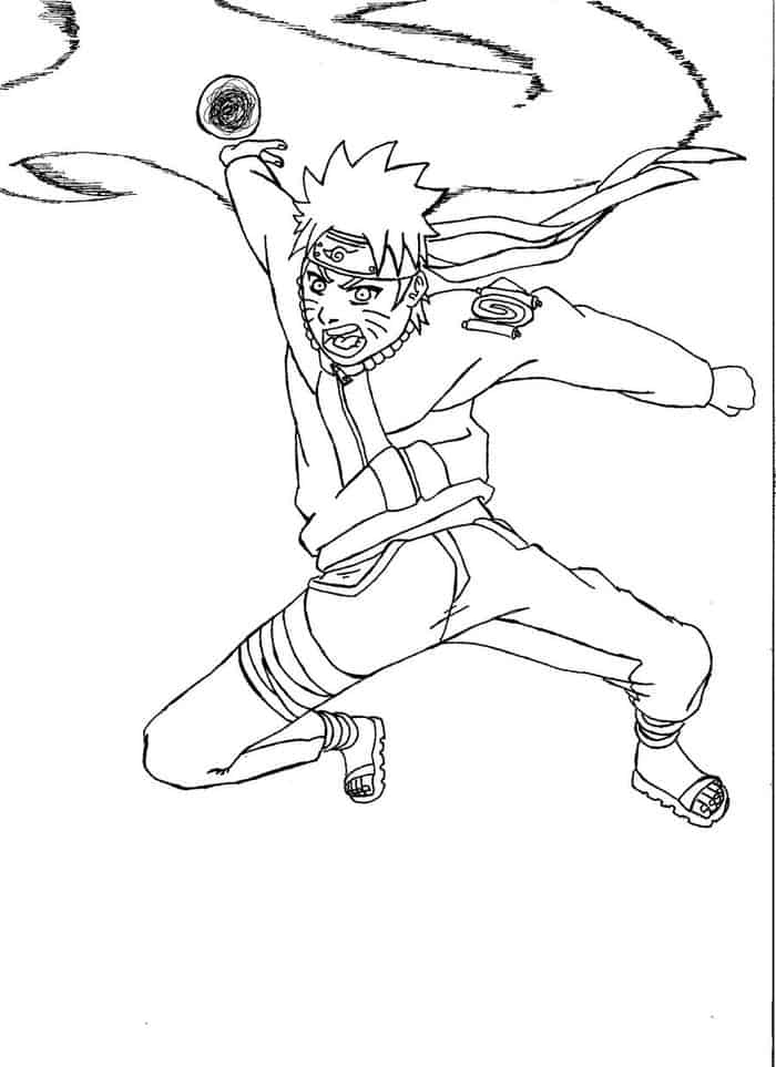 Naruto Tailed Beast Rasenshuriken Coloring Pages Second Finnal Valley Fight