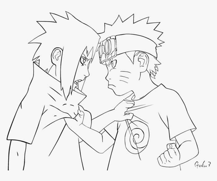 Naruto Vs Sasuke Coloring Pages First Final Valley Fight