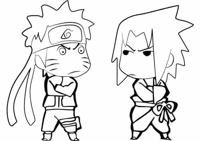 Naruto Vs Sasuke Coloring Pages