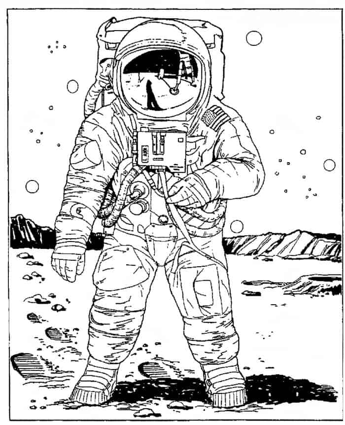 National Astronaut Day Coloring Pages