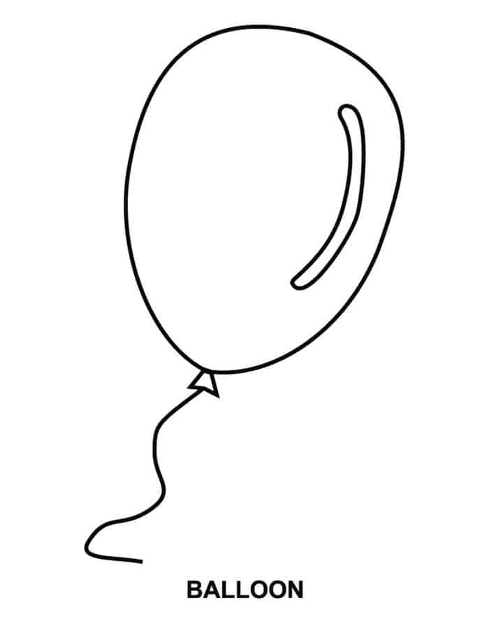 Oval Balloon Coloring Pages