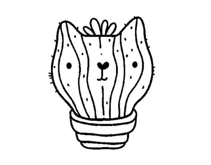 Pdf Coloring Pages Cactus