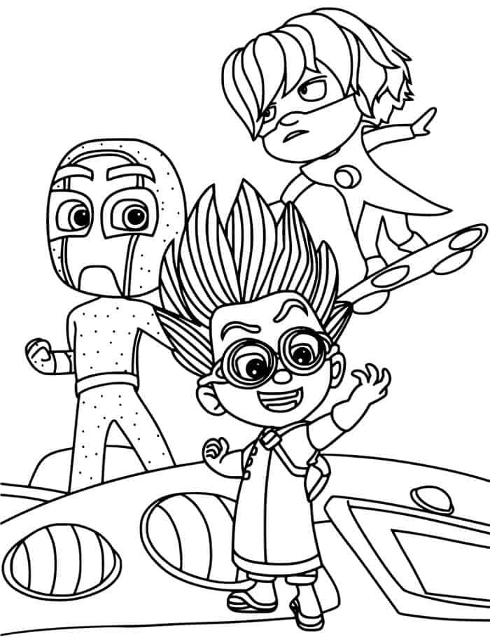 Pj Masks Birthday Coloring Pages