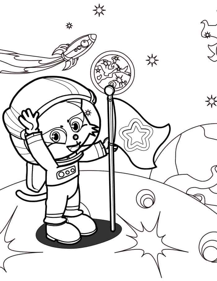 Preschool Coloring Pages Astronaut