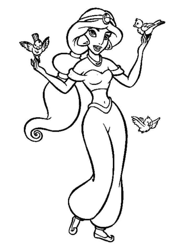 Princess Jasmine Coloring Pages