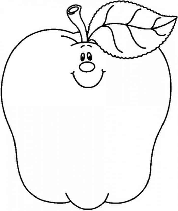 Printable Coloring Pages Apple Tree