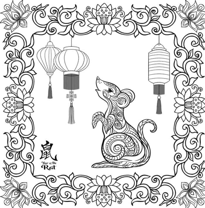 Printable Coloring Pages Chinese New Year