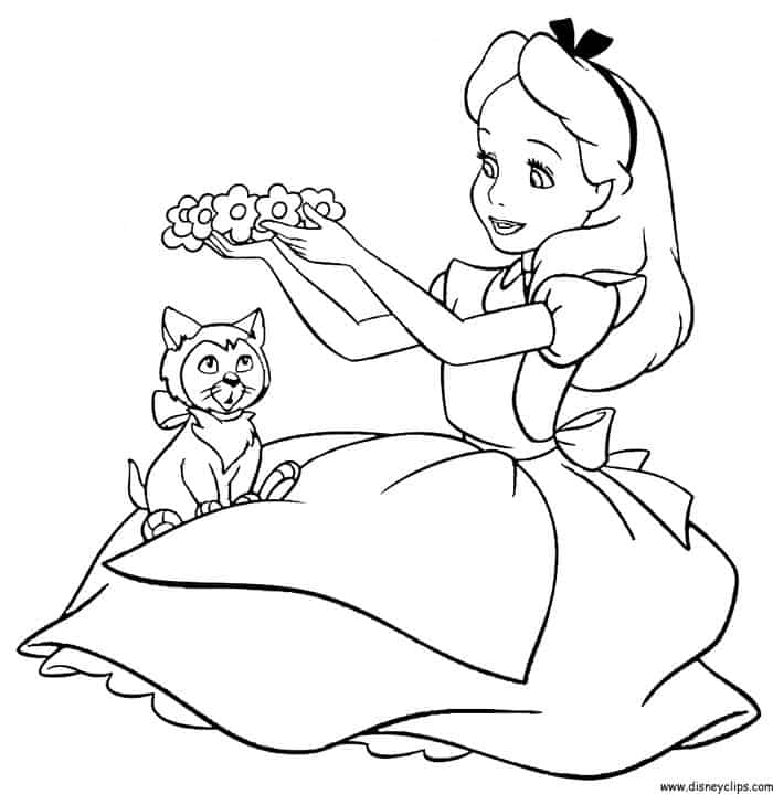 Printable Coloring Pages From Alice In Wonderland