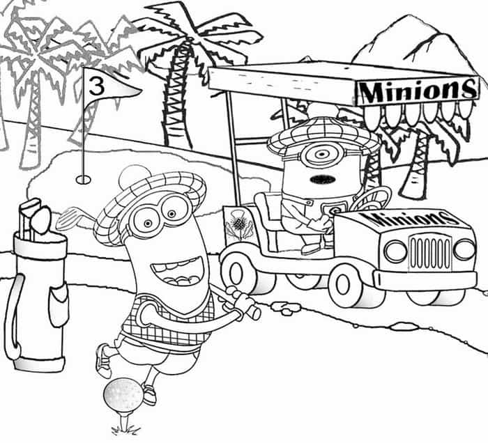 Printable Coloring Pages Minion
