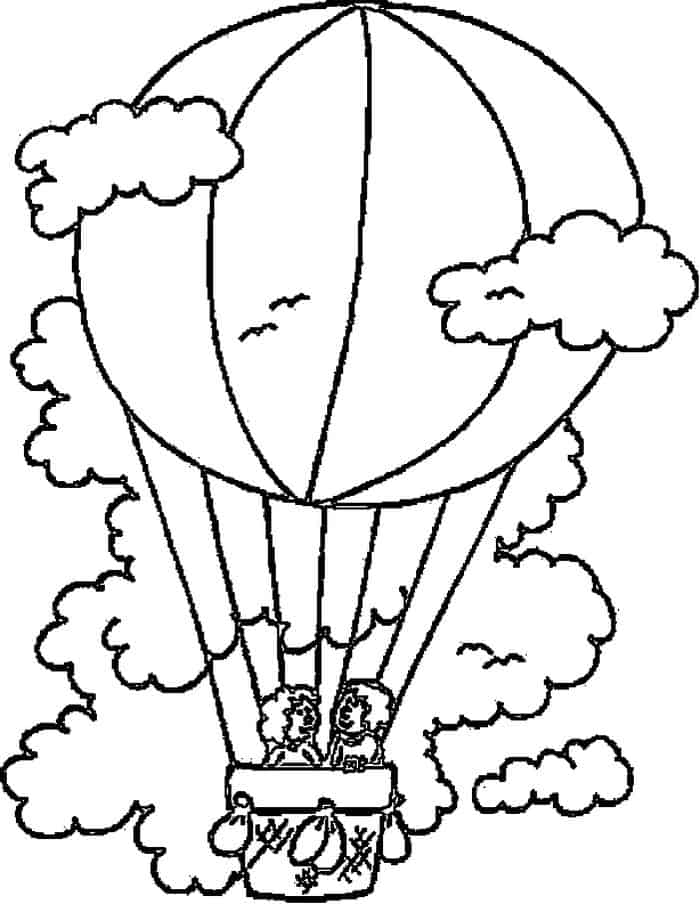 Real Hot Air Balloon Coloring Pages