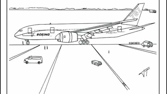 Realistic Airplane Coloring Pages