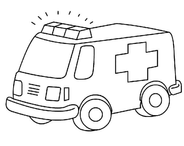 Rear Door Ambulance Coloring Pages