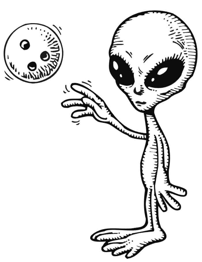 Scary Alien Coloring Pages