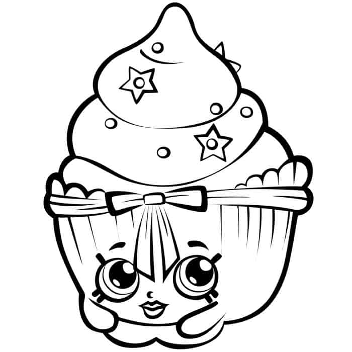 Shopkins Coloring Pages Cupcake Queen