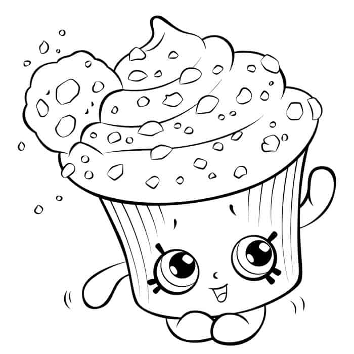 Shopkins Cupcake Coloring Pages 1