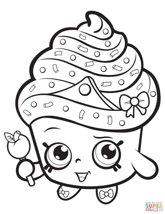 Shopkins Cupcake Queen Coloring Pages 1