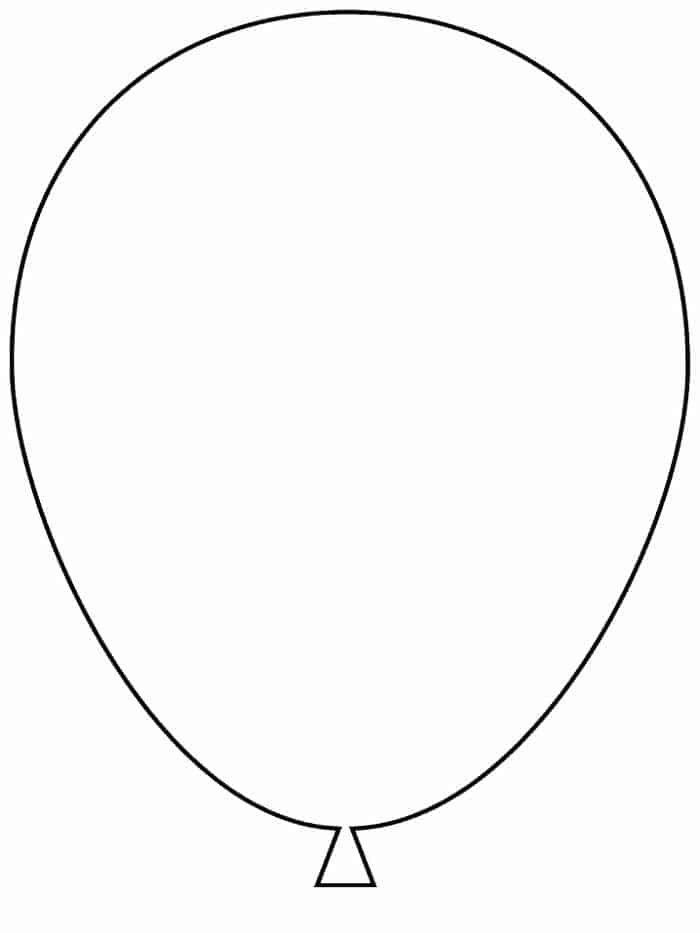 Single Balloon Coloring Pages