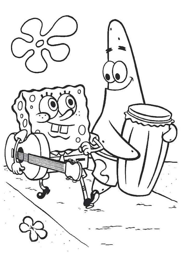 Spongebob And Patrick Coloring Pages