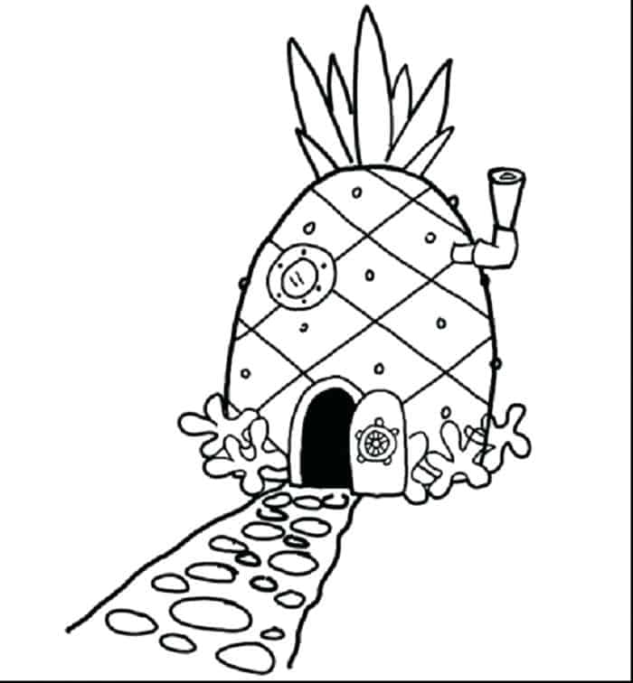 Spongebob Pineapple House Coloring Pages