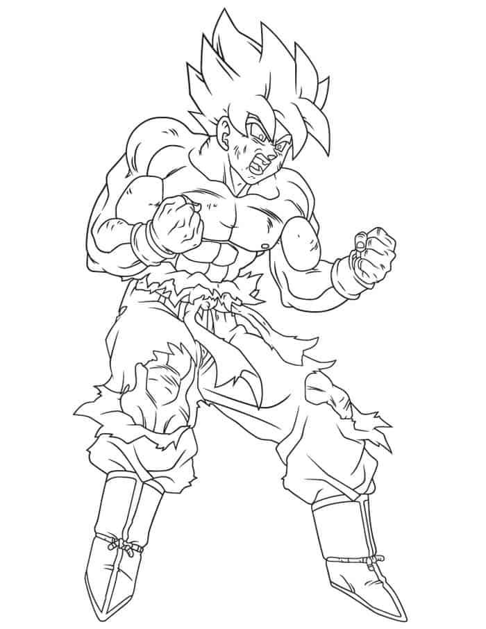 Ssj3 Goku Coloring Pages