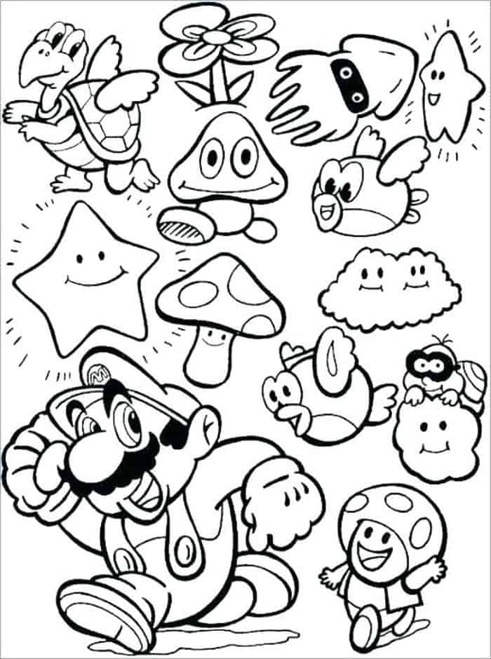 Super Mario Galaxy Coloring Pages