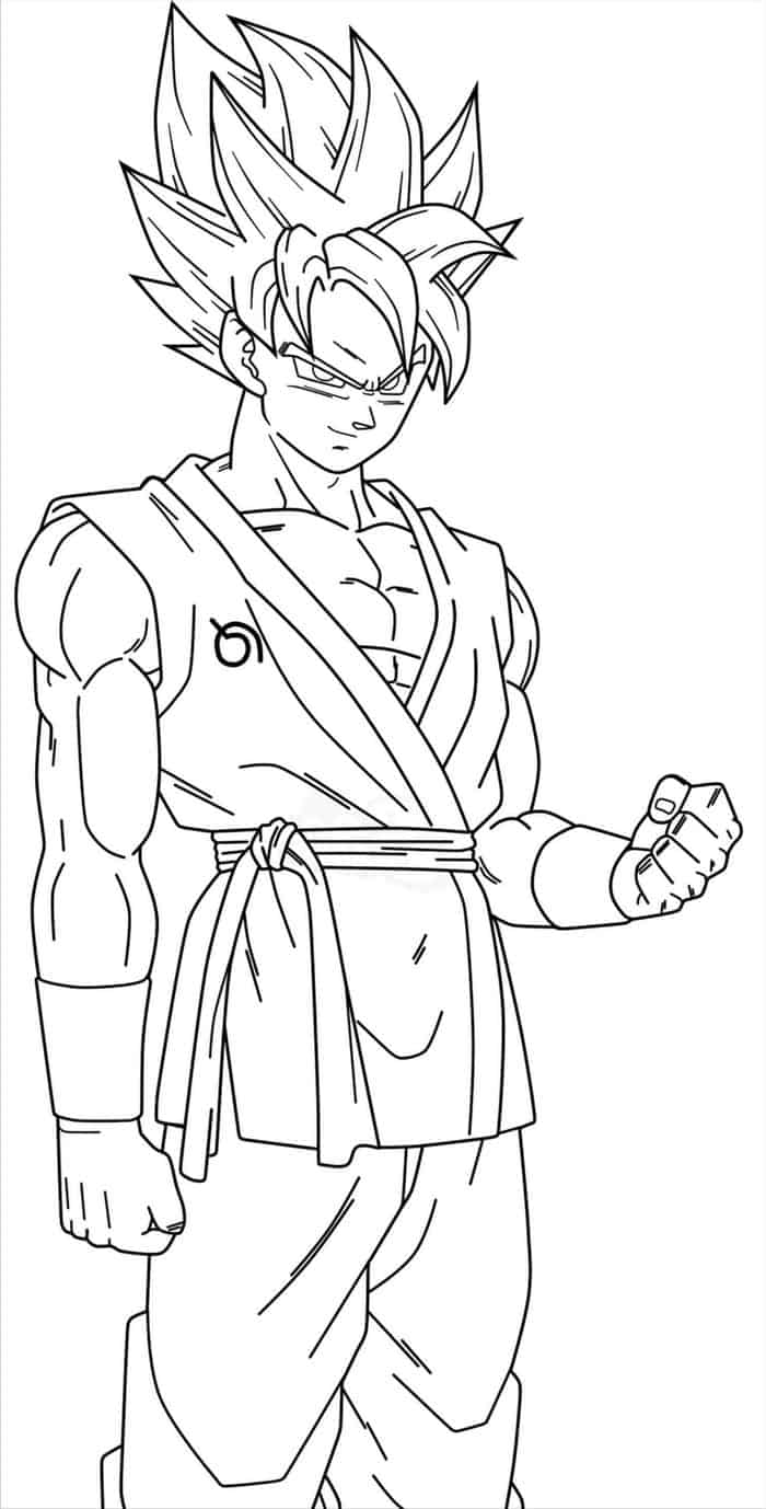 Super Saiyan God Goku Coloring Pages