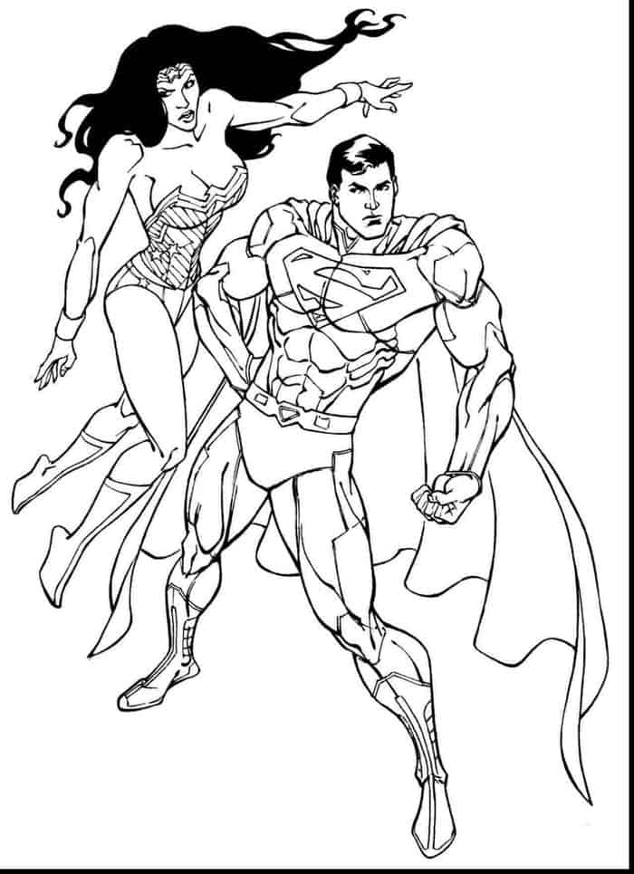 Superman Batman Wonder Woman Coloring Pages
