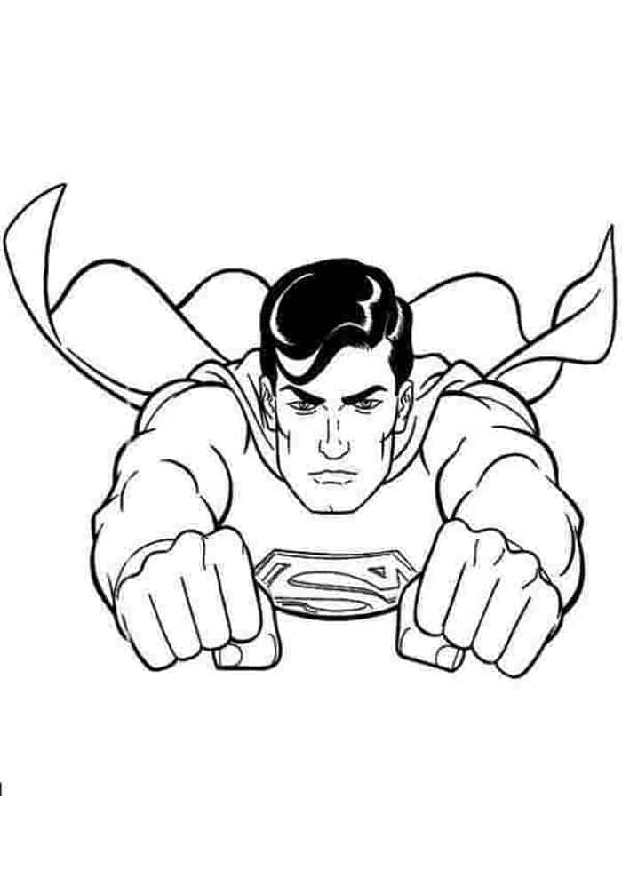 Superman Coloring Pages Flying