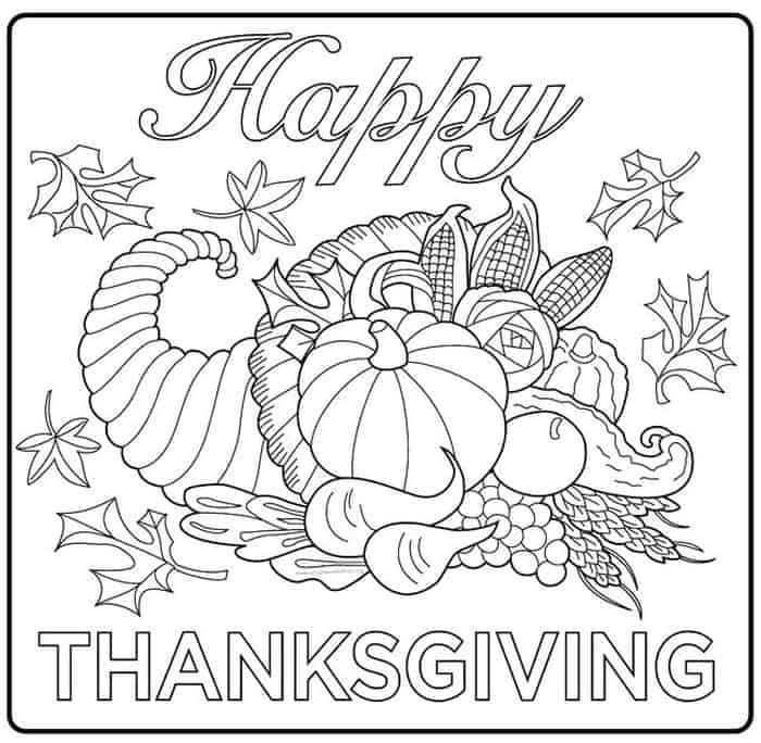 Thanksgiving Coloring Pages Free