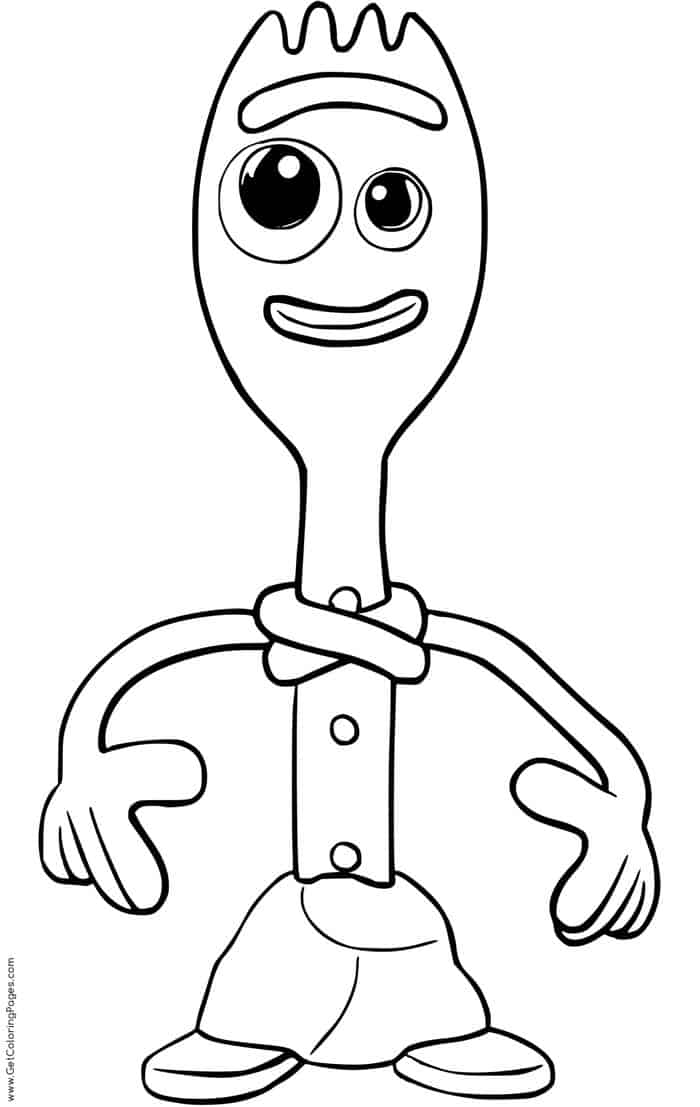 Toy Story 4 Coloring Pages Forky