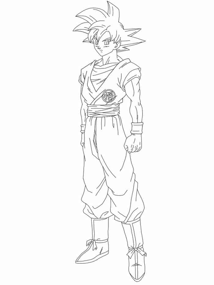 Ultra Instinct Goku Coloring Pages