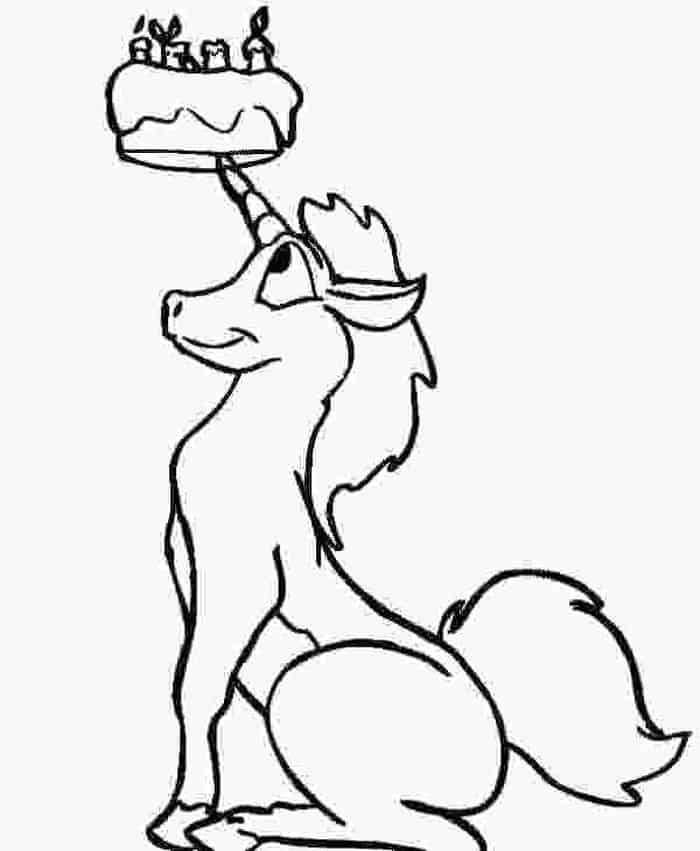 Unicorn Cupcake Coloring Pages