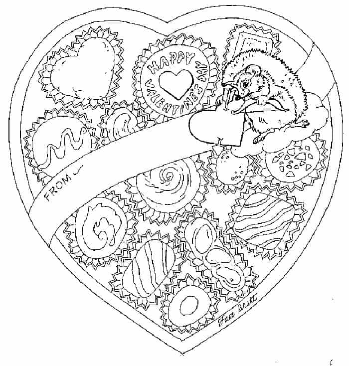 Valentines Candy Coloring Pages