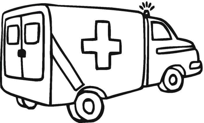 Vehicles Coloring Pages Ambulance Fire Truck Bus