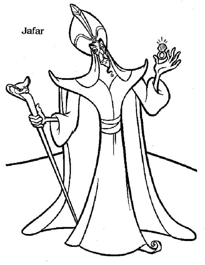 Villain In Aladdin Coloring Pages Free Printable