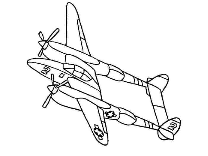 Vintage Airplane Coloring Pages