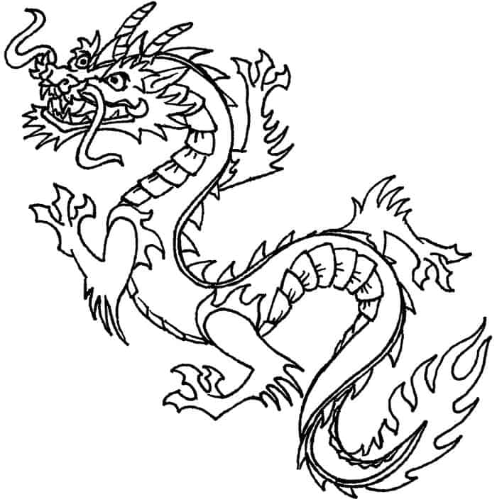 Wide Chinese New Year Dragon Body Coloring Multiple Pages Free